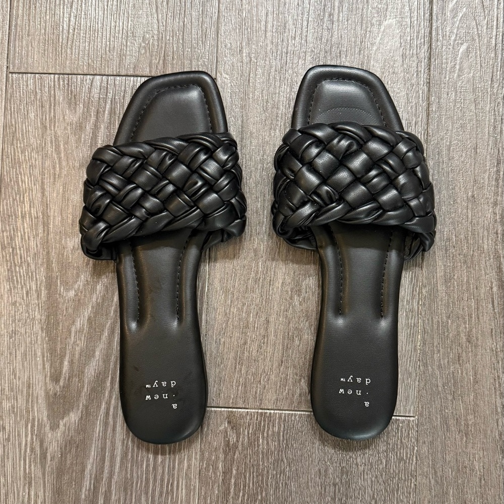 a new day black sandals